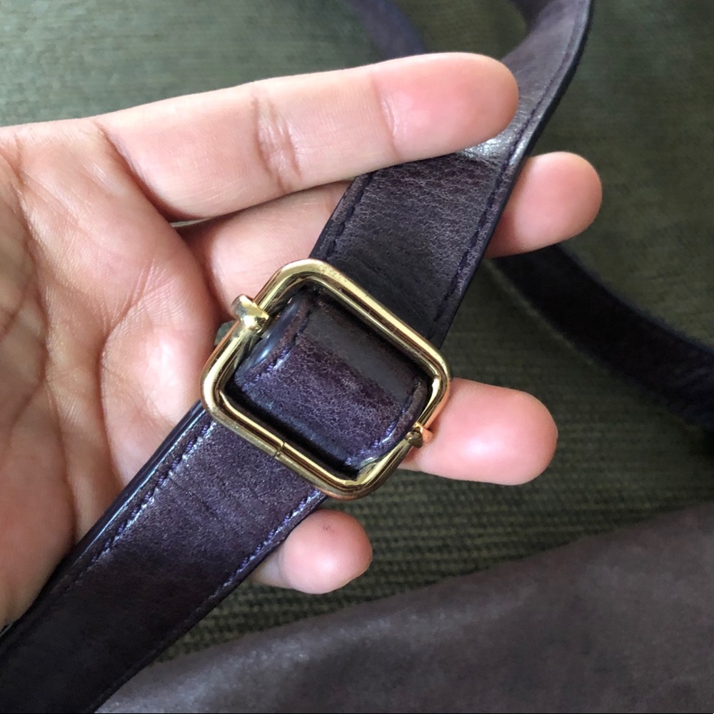 Auth Tory Burch Purple Crossbody Flap Over Bag - Picture 5 of 14